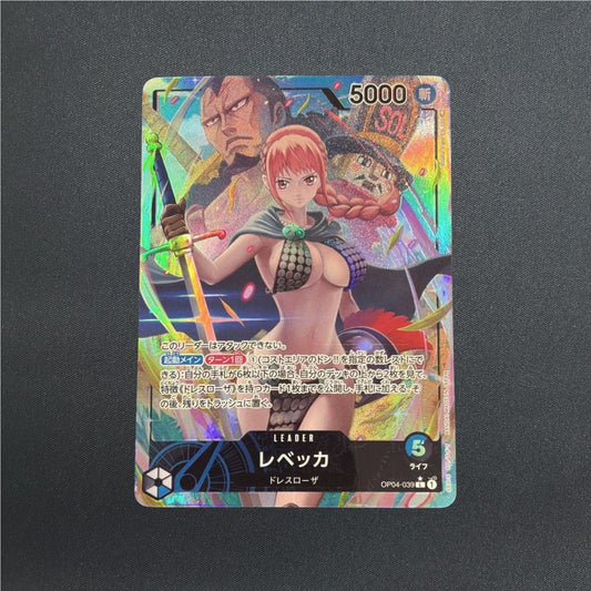 One Piece Card Japanese Rebecca Alternate Art L OP04-039 Kingdoms of Intrigue