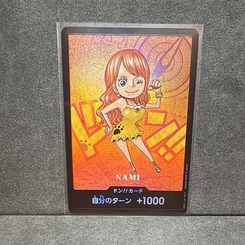 One Piece CCG Japanese Nami DON!! Card Promo Kumamoto Edition NM