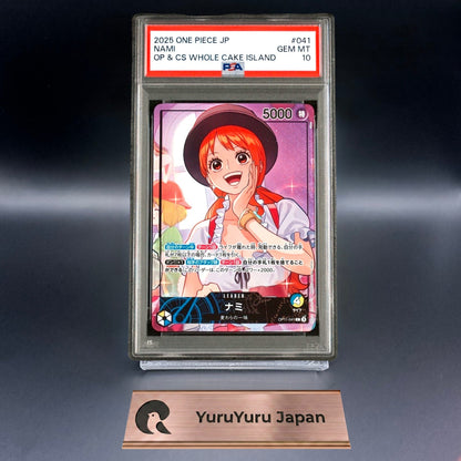 PSA 10 Nami OP11-041 Official Playmat Whole Cake Island Arc Promo Card Japanese