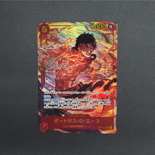 Portgas D Ace OP16-118 SEC-P The Time Of Battle Japanese ONE PIECE Card 2026