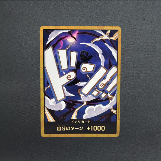 One Piece CCG Japanese Monkey D. Luffy (Gear Fifth) Don!! Card Gold Frame PRB-02