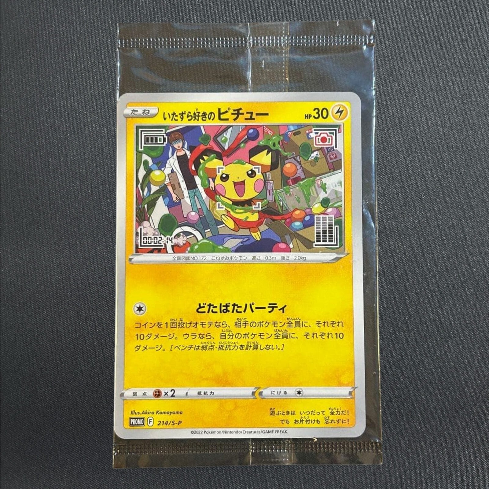 [Sealed] Mischievous Pichu 214/S-P Hajime Syacho Promo Pokemon Card Japanese