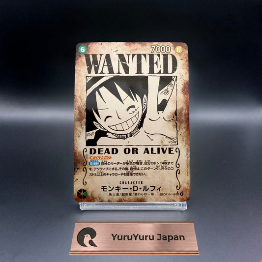 One Piece CCG Monkey.D.Luffy WANTED SP OP13-118 SEC Carrying on His Will JP