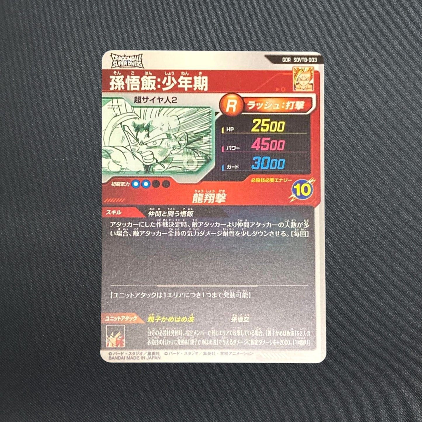 Dragon Ball Super Divers Son Gohan SDVTB-003 Parallel Japanese Anniversary Promo