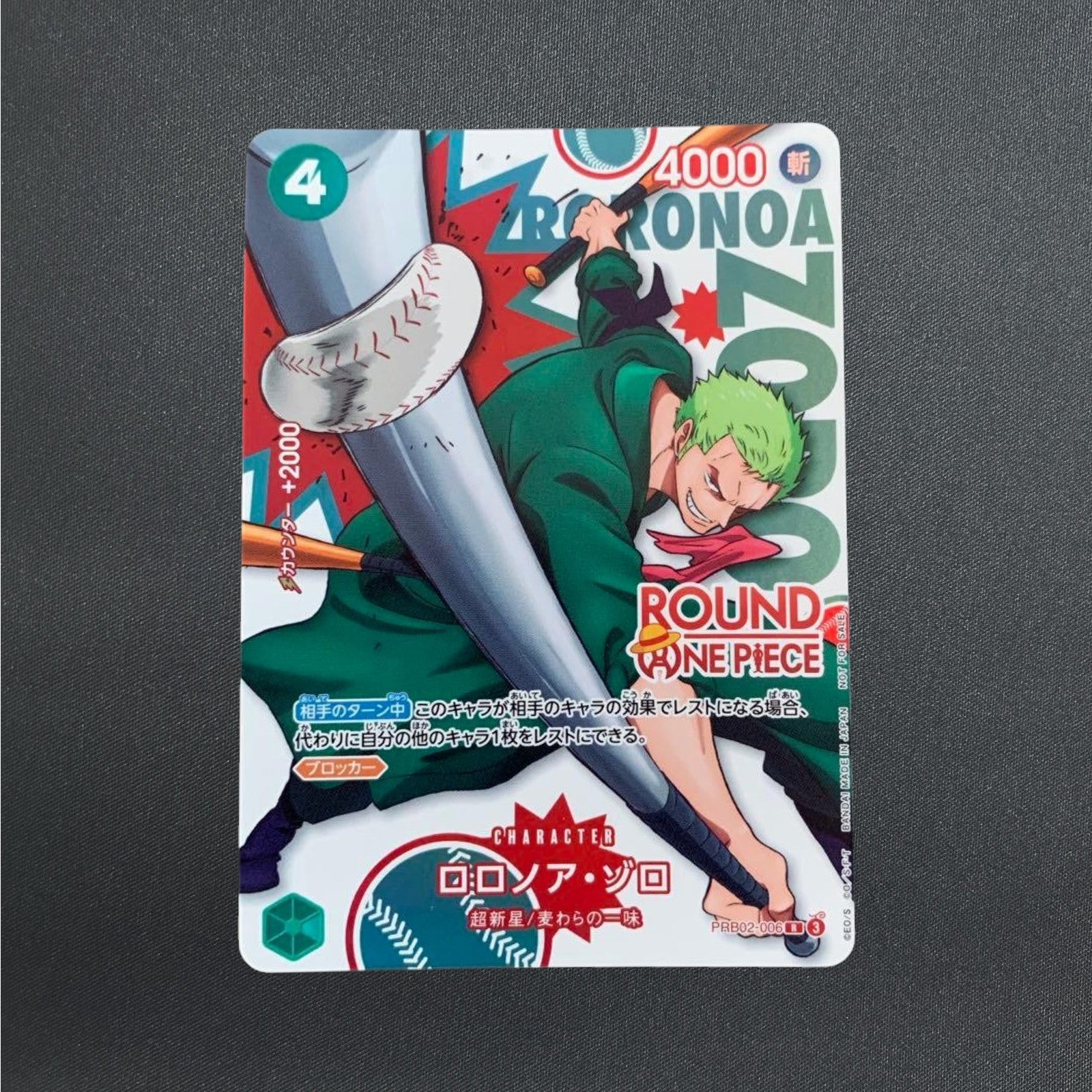 Roronoa Zoro PRB02-006 ROUND 1 x ONE PIECE Card Promo Japanese 2026