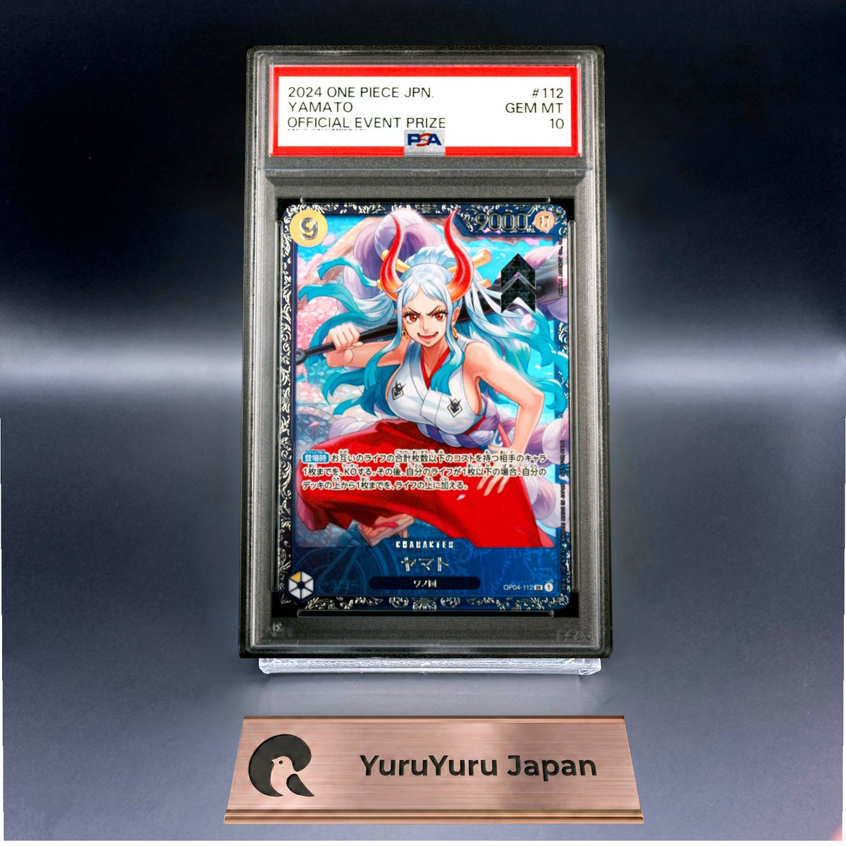 PSA 10 Yamato OP04-112 SR Flagship Battle Best 8 Prize - ONE PIECE Card Japanese