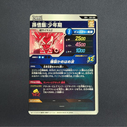 Son Gohan GDR SDV1-005 Parallel Dragon Ball Super Divers Card Japanese