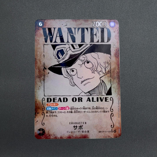 One Piece Card Japanese Sabo WANTED SP OP13-120 SEC Alt Art Carrying on His Will