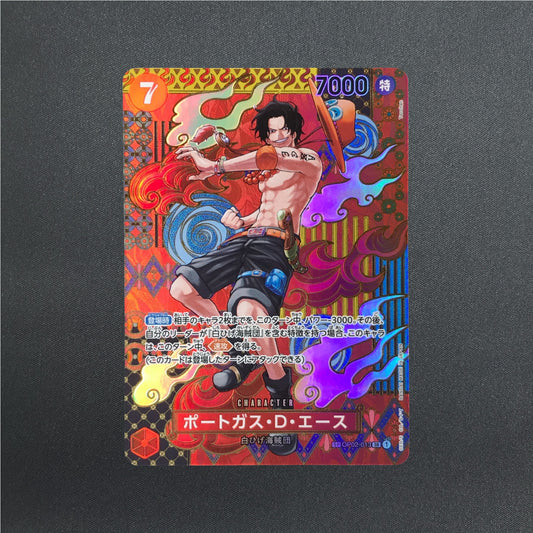 Portgas D. Ace SR OP02-013 SP Parallel Two Legends Japanese One Piece Card