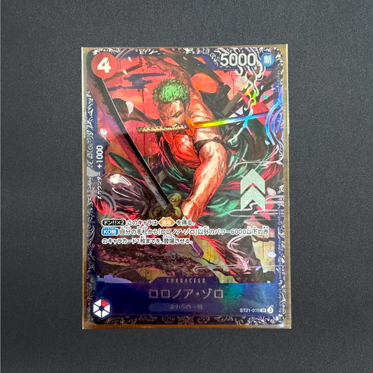[Sealed]One Piece CCG Japanese Roronoa Zoro SR Alt Art ST21-015 Flagship Battle