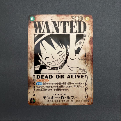 Monkey.D.Luffy WANTED SP OP13-118 SEC Carrying on His Will One Piece Card