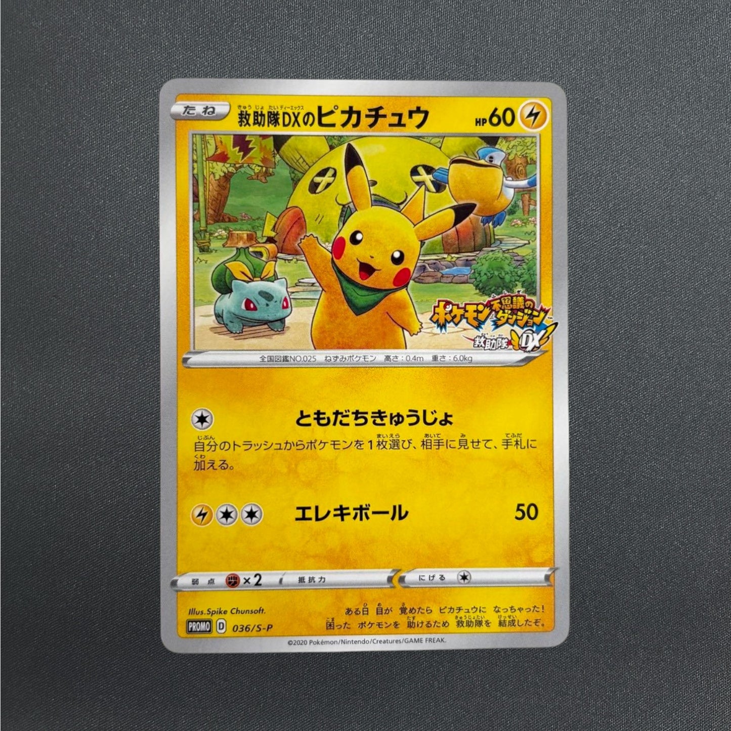Rescue Team DX's Pikachu 036/S-P GEO PROMO Pokemon Card Japanese NM