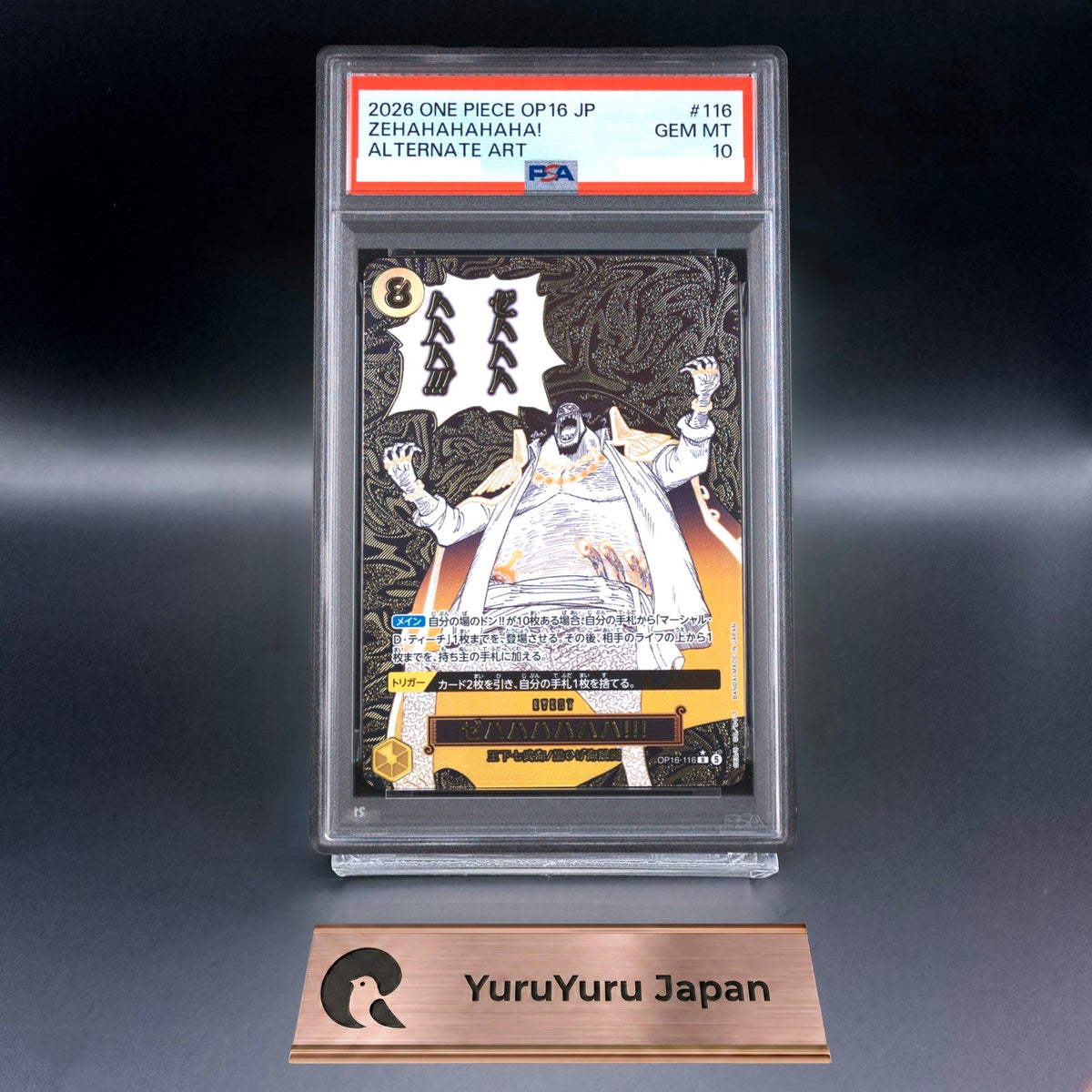 PSA 10 Zehahaha Teach OP16-116 The Time Of Battle - ONE PIECE Card Game Japanese