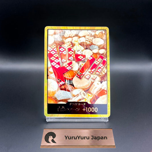 One Piece Card Japanese DON!! Card Kozuki Oden Gold Frame PRB-01 Foil CCG
