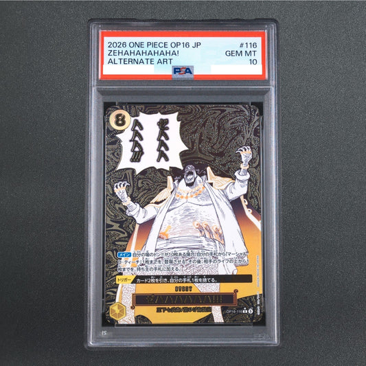 PSA 10 Zehahaha Teach OP16-116 The Time Of Battle - ONE PIECE Card Game Japanese