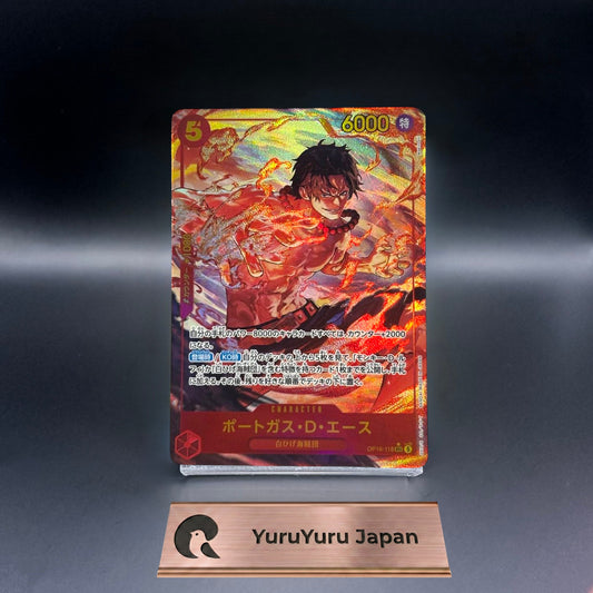 Portgas D Ace OP16-118 SEC-P The Time Of Battle Japanese ONE PIECE Card 2026