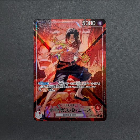 Portgas D Ace OP16-001 L-P The Time Of Battle Japanese ONE PIECE Card 2026
