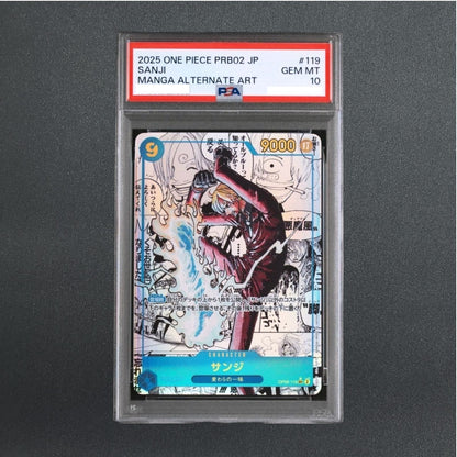 PSA 10 Sanji OP06-119 Comic Parallel Manga Alt Art ONE PIECE CARD THE BEST vol.2