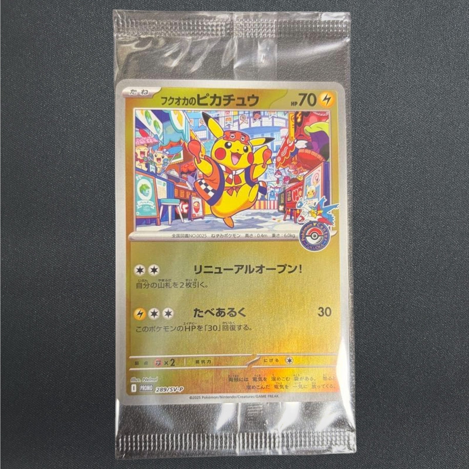 [Sealed] Fukuoka's Pikachu 289/SV-P Pokemon Center Hiroshima SP Promo Japanese